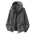 Veste légère gris foncé avec protection UV et capuche, séchage rapide été - L / Gris Anthracite