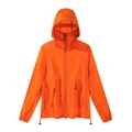 Women's lightweight hooded sun protection jacket in bright orange breathable fabric - 3XL / Warm Orange