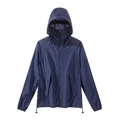 Women's lightweight hooded sun protection jacket in navy blue with integrated face shield - XL / Navy Blue