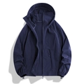 Veste de protection solaire légère bleu marine pour homme avec capuche ajustable - XL / Bleu marine