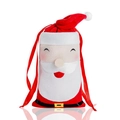 Sacchetto di caramelle a tema Babbo Natale in feltro con coulisse e pompon bianco - Babbo Natale
