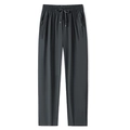 Unisex dark grey quick-dry athletic pants with drawstring waist and zipper pockets - Men's Dark Gray - Flat-foot / L