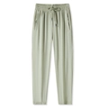 Pantalon de sport en soie glacée vert clair à séchage rapide avec poches zippées - L / Bottoms / Homme Gris Thé - Jogger