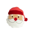 Plüsch-Weihnachtsmann-Kissen mit roter Teddy-Fleece-Mütze und weißem Bart für Weihnachten - Weihnachtsmann