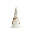 Illuminated Christmas gnome plush with white beard and gold snowflake hat decoration - White Glowing Style (ML-O1425)