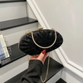 Elegant black leopard print clutch bag with gold chain strap for women luxury style - Leopard Pattern Style / Black