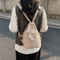 Vielseitiger beiger Oxford-Stoffrucksack mit mehreren Lagen und verstellbaren Trägern - Khaki