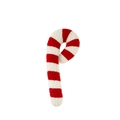 Cuscino di peluche natalizio a forma di bastoncino di zucchero con strisce bianche e rosse - 52cm (20.5pollici)