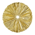 Glitzernde goldene Pailletten-Weihnachtsbaumdecke mit rundem Ausschnitt und Falten - Gold Pailletten Stil (ML-01545/33.4in)