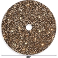 48-inch champagne gold Christmas tree skirt with dense shimmering round sequins - L