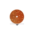 18-inch Christmas tree skirt with vibrant orange sequins for festive holiday decoration - Diameter 45cm