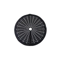Jupe de sapin ronde noire avec motif toile d'araignée blanche pour Halloween - Diamètre 44CM/18 Pouces