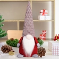 Close-up of knit gnome hat with red heart pattern and fluffy white beard for Christmas - Heart Pattern Hat (Красная точка)