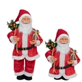 Kerstman figuren set met uitschuifbare benen voor feestelijke kerstdecoratie in huis - Groot (ML-0933)