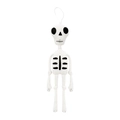 Bambola scheletro in maglia per decorazione di Halloween con cordino bianco - Scheletro a Maglia (XSW-A049) / Bianco