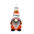 Halloween-Gnom Plüsch mit weißem Trick or Treat Hut und orangefarbenem Sternmuster - Trick Or Treat Stil (ML-K387A)
