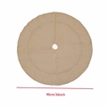 Gonna per albero di Natale beige in lino da 90 cm con frange decorative e apertura - Gonna Albero (ML-O1501)
