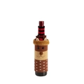 Brown knitted reindeer wine bottle cover with red striped neck for Christmas decor - Christmas Reindeer
