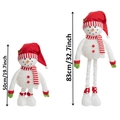 Poupées bonhomme de neige de Noël en peluche avec jambes rétractables en rouge et blanc - Spécification 83cm