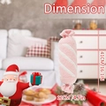 Pink and white candy plush pillow for Christmas decor, size 41cm tall by 12cm wide - Candy Roll