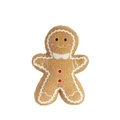 Coussin en peluche bonhomme de pain d'épices avec broderie festive de Noël - Grand Style