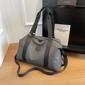 Large capacity gray waterproof Oxford cloth travel bag with adjustable crossbody strap - Gray