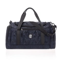 Large blue camouflage oxford travel bag with adjustable shoulder straps and side pockets - Blue