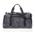 Large gray camouflage Oxford travel bag with adjustable shoulder strap and sport logo - Gray