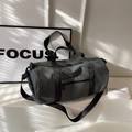 Borsa da viaggio versatile in nylon grigio con scomparto scarpe e tracolla regolabile - Grigio