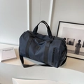Borsa da viaggio in nylon blu navy impermeabile con tracolla e grande capienza - Blu