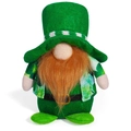 St. Patrick's Day gnome with green hat and orange beard on white background - Male Style