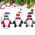 Juego de 3 fundas para cubiertos de gnomos navideños con gorros a rayas, decoración 18x7,5 cm - Juego de 3 (ML-L1046ABC)