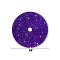Jupe de sapin de Noël à paillettes violettes de 24 pouces pour décor de fête - Diamètre 61cm