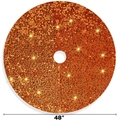 Gonna per albero di Natale arancione con paillettes da 48 pollici e glitter festivi - L