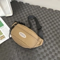 Casual lightweight khaki sports chest bag with minimalist design for men and women - Khaki