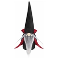 Halloween vampire gnome doll with a tall black pointed hat and red collared cape - With Teeth Style