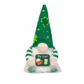Gnomo verde de San Patricio con lentejuelas con barba y cartel de I'm Irish - Sosteniendo Letrero de Cerveza