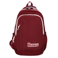 Minimalistischer weinroter Rucksack mit großem Fassungsvermögen und RKDBAG Logo Aufnäher - Rot