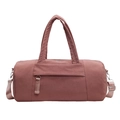 Sac de voyage rose poudré minimaliste avec poignées et bandoulière amovible - Rose