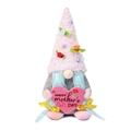 Gnomo rosa per la festa della mamma con cappello a fiori e cuore Happy Mother's Day - Stile Cuore Happy Mother's Day / Stile Donna