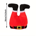 Divertida decoración de piernas de elfo de Papá Noel de 36 cm para fiestas navideñas - 36CM / Gorro Pierna de Elfo Rojo