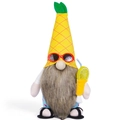 Sommerlicher Ananas Gnom Plüsch mit Sonnenbrille und einem erfrischenden Urlaubsgetränk - Ananas-Stil