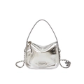 Bolso bandolera plateado metalizado con correa de cadena y colgante de poni - Plata Glaciar