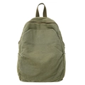 Army green canvas backpack for women featuring a vintage military-style minimalist design - Green
