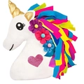 Kit fai-da-te cuscino unicorno di peluche con criniera arcobaleno e corno dorato - Unicorno