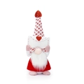 Handmade plush Valentine's Day gnome doll holding a glitter heart envelope ornament - Small Size Women's Style