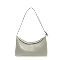 Minimalist light green crescent underarm bag with adjustable strap and silver zipper - Mint Green