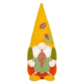 Thanksgiving faceless gnome plush in yellow and green holding a large corn cob - Female Style