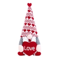 Gnome de la Saint-Valentin en peluche avec cœur Love et chapeau tricoté - Style Femme