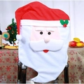 Coprisedia natalizio a forma di Babbo Natale rosso e bianco per decorazioni da pranzo - Babbo Natale